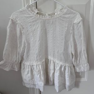 TCEC White puff sleeve blouse
